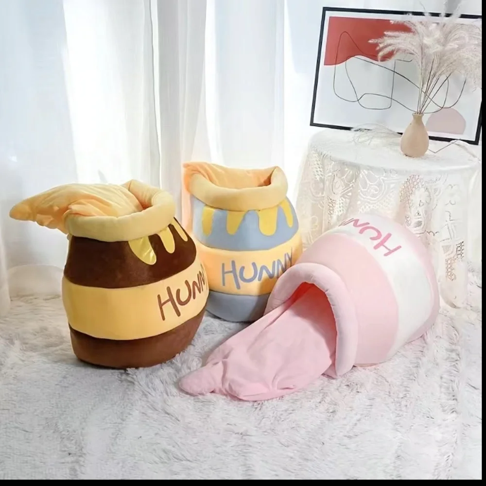 “Hunny” honey pot small dogs & cat bed w/ removable cushion (3 colors available)